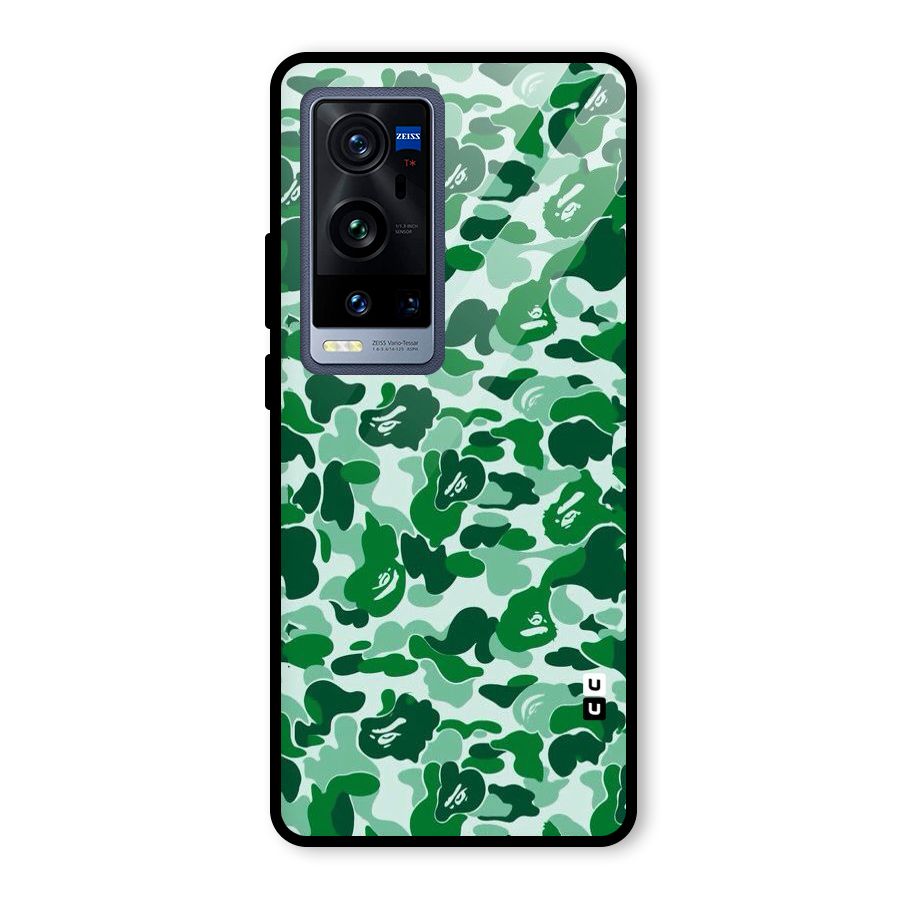 Colorful Camouflage Glass Back Case for Vivo X60 Pro Plus