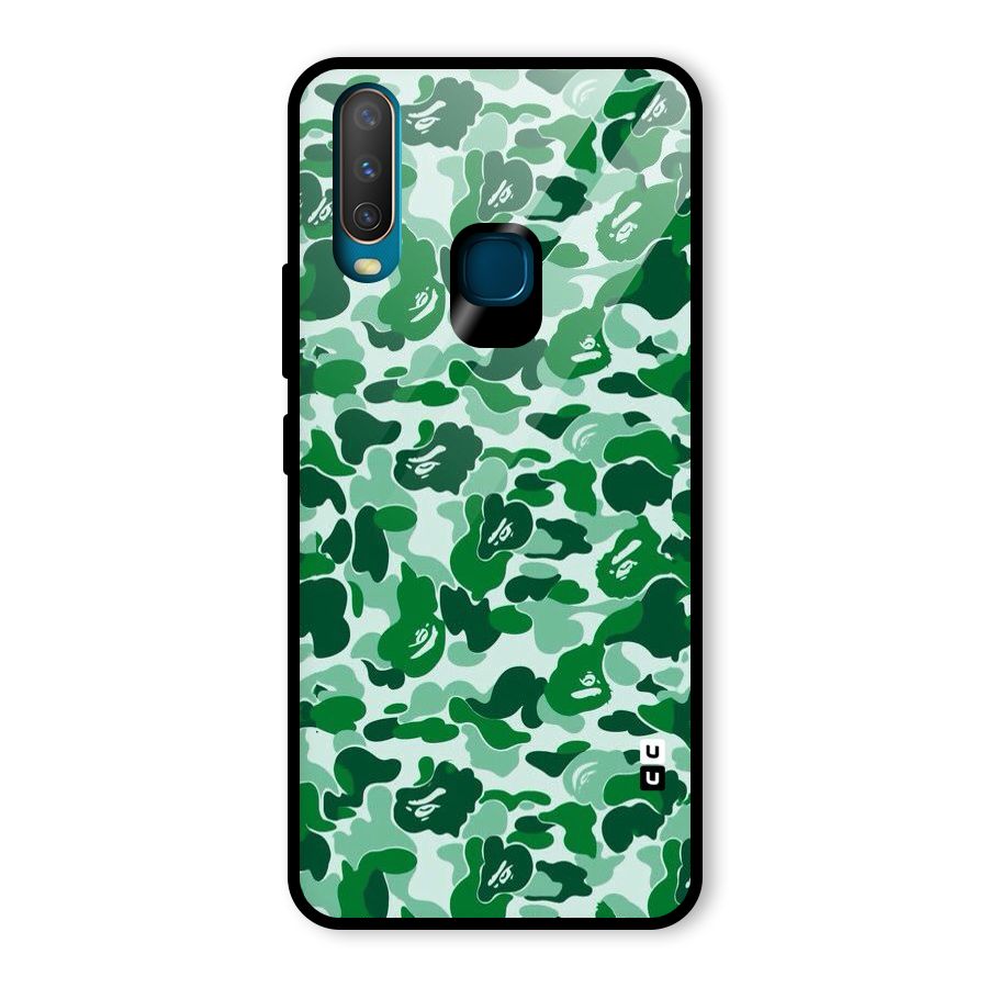 Colorful Camouflage Glass Back Case for Vivo Y12