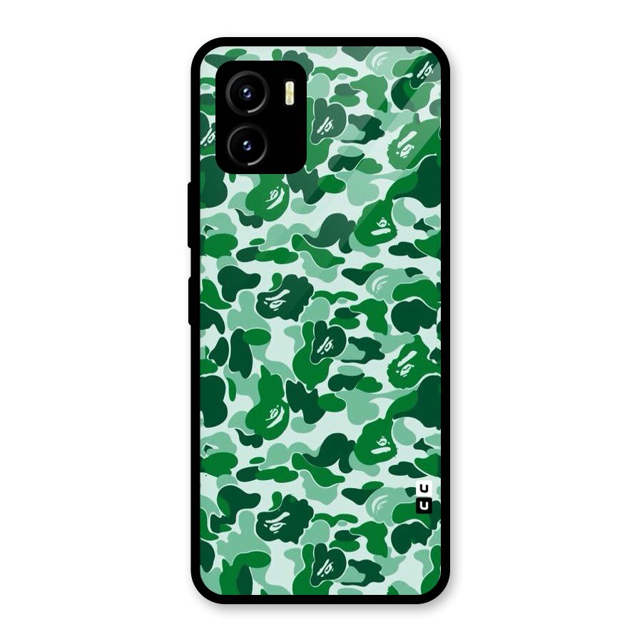 Colorful Camouflage Glass Back Case for Vivo Y15s