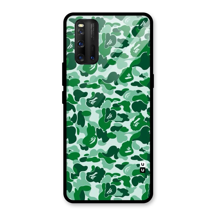 Colorful Camouflage Glass Back Case for Vivo iQOO 3