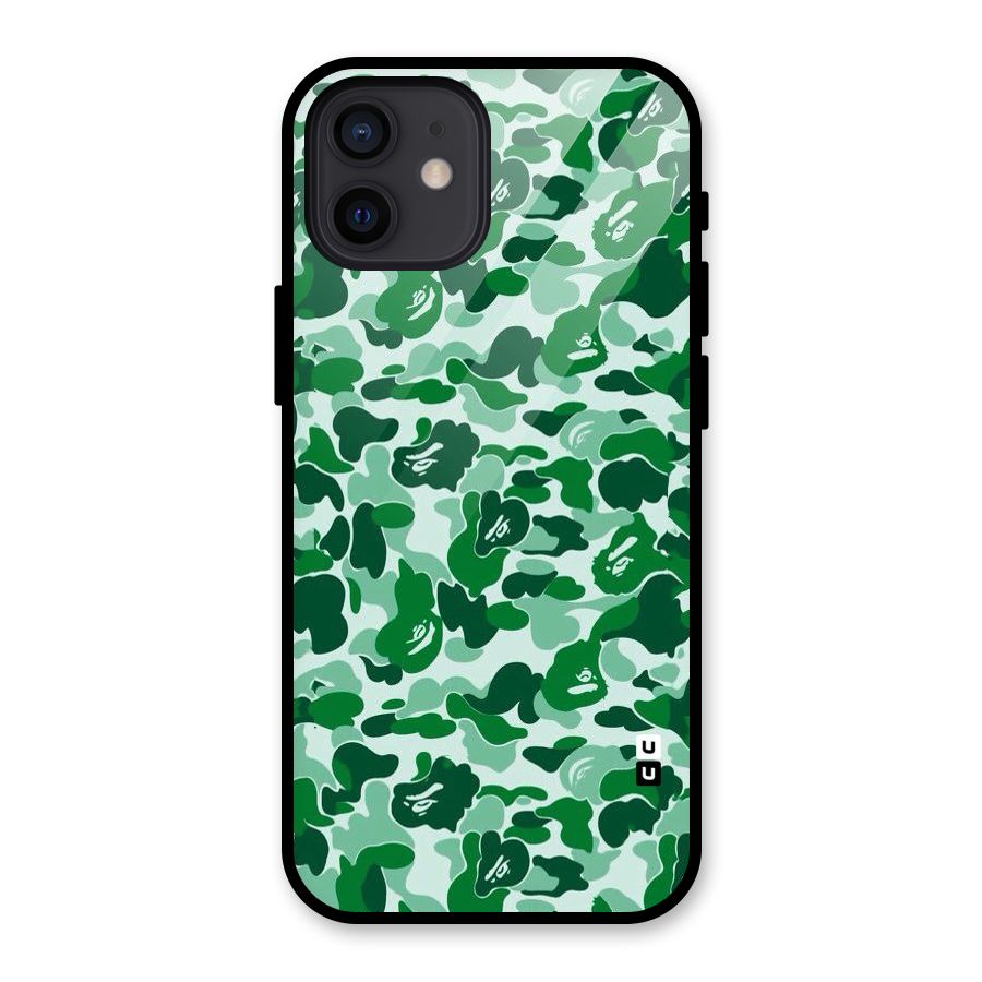 Colorful Camouflage Glass Back Case for iPhone 12