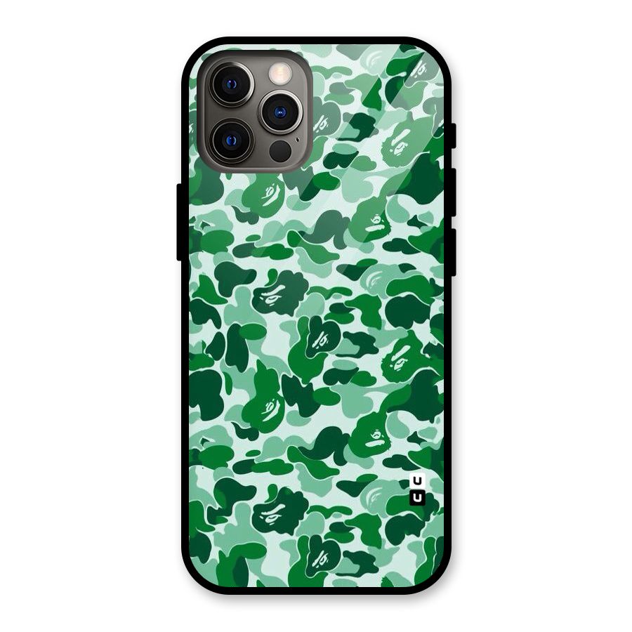 Colorful Camouflage Glass Back Case for iPhone 12 Pro