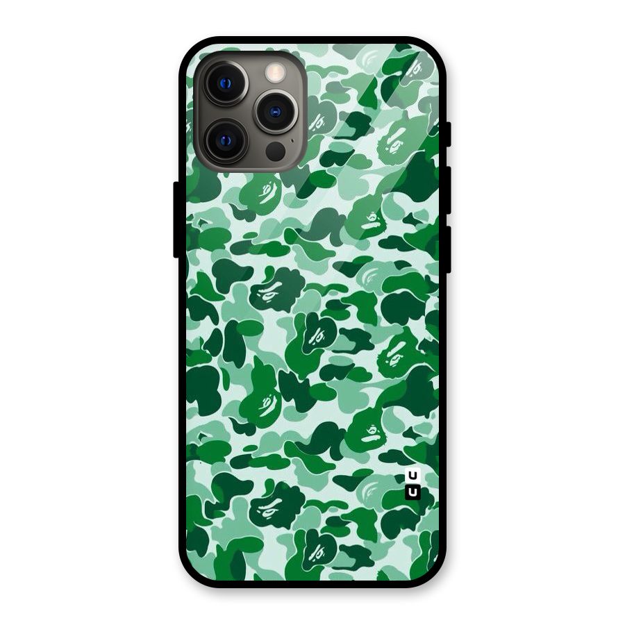 Colorful Camouflage Glass Back Case for iPhone 12 Pro Max