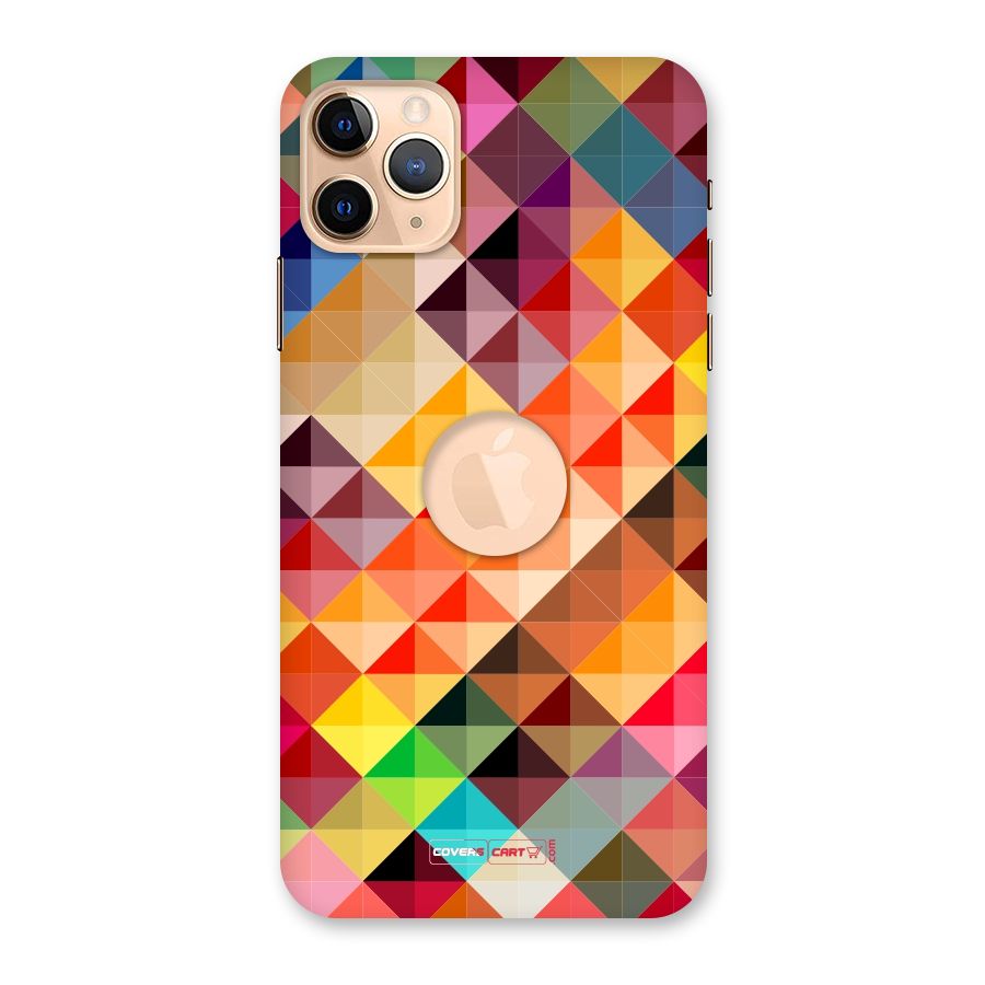 Colorful Cubes Back Case for iPhone 11 Pro Max Logo Cut