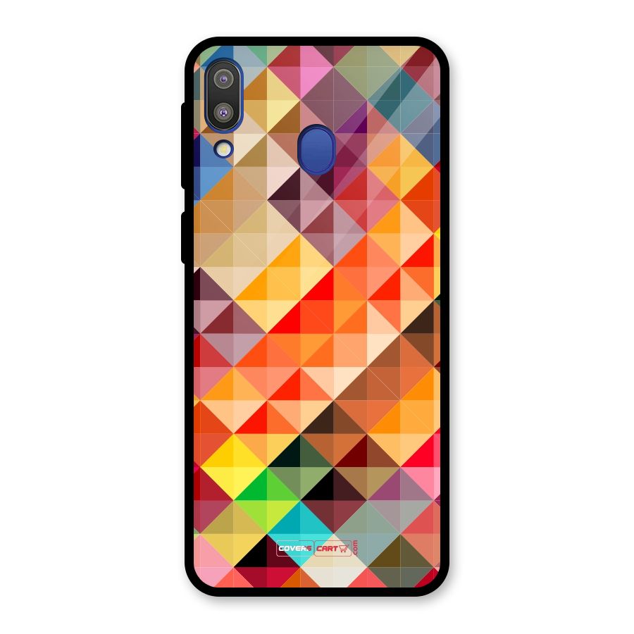 Colorful Cubes Glass Back Case for Galaxy M20
