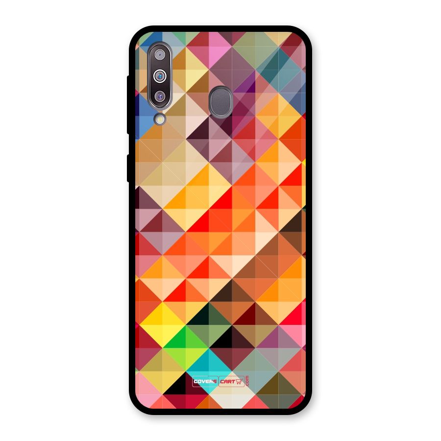 Colorful Cubes Glass Back Case for Galaxy M30