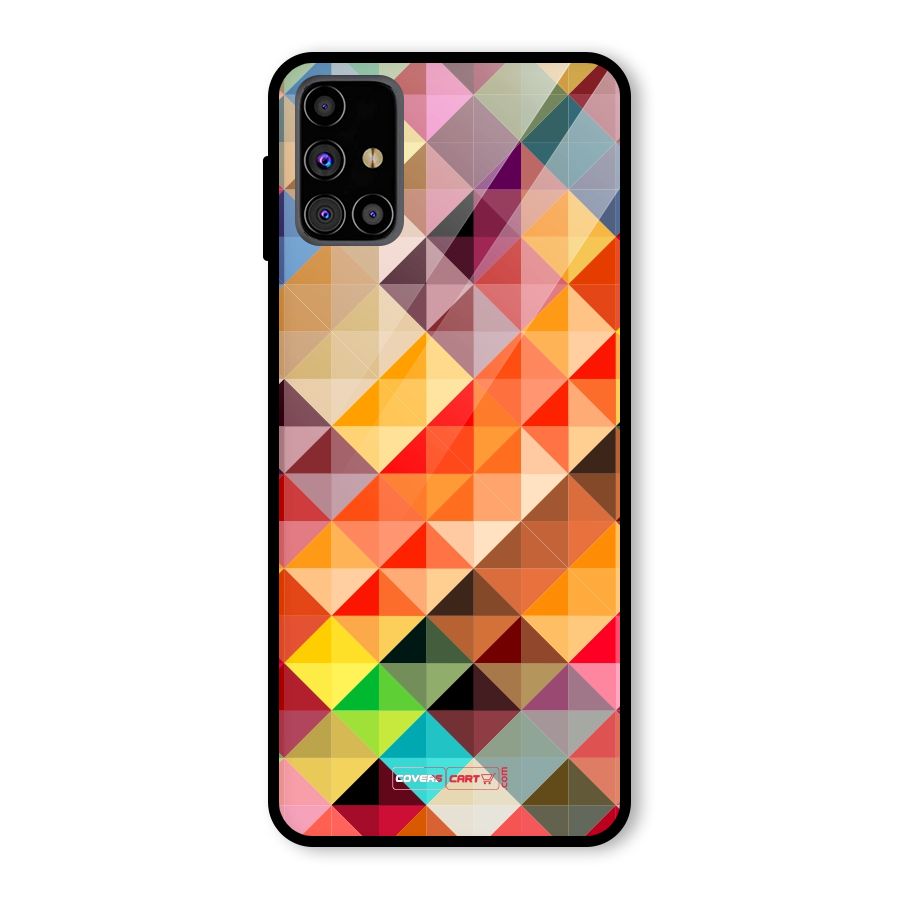 Colorful Cubes Glass Back Case for Galaxy M31s
