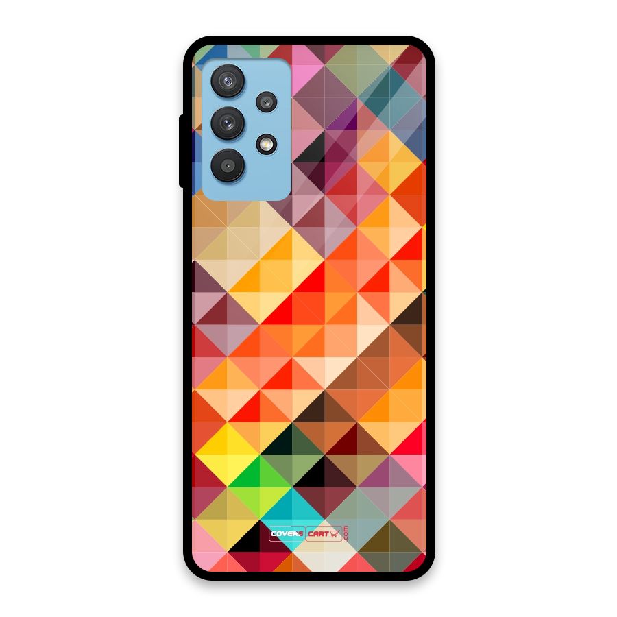 Colorful Cubes Glass Back Case for Galaxy M32 5G