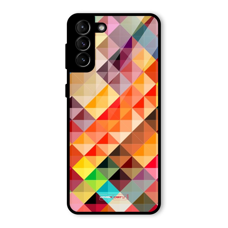 Colorful Cubes Glass Back Case for Galaxy S21 Plus