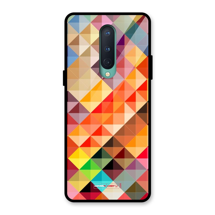 Colorful Cubes Glass Back Case for OnePlus 8
