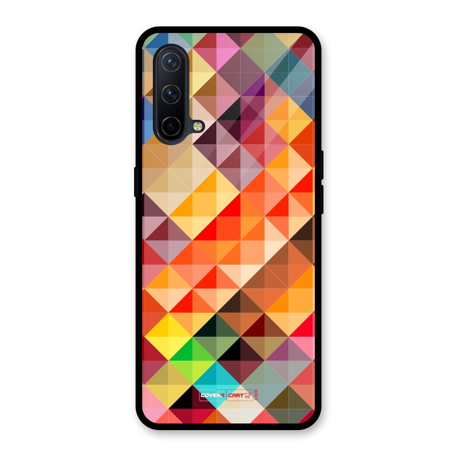 Colorful Cubes Glass Back Case for OnePlus Nord CE 5G