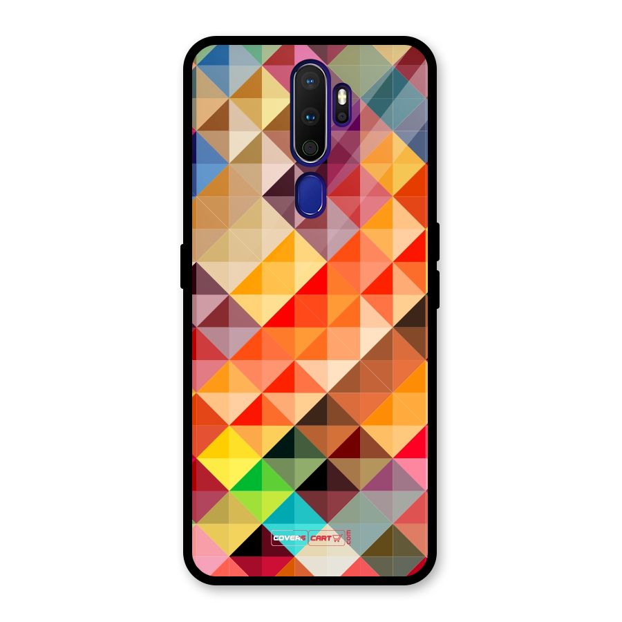 Colorful Cubes Glass Back Case for Oppo A9 (2020)