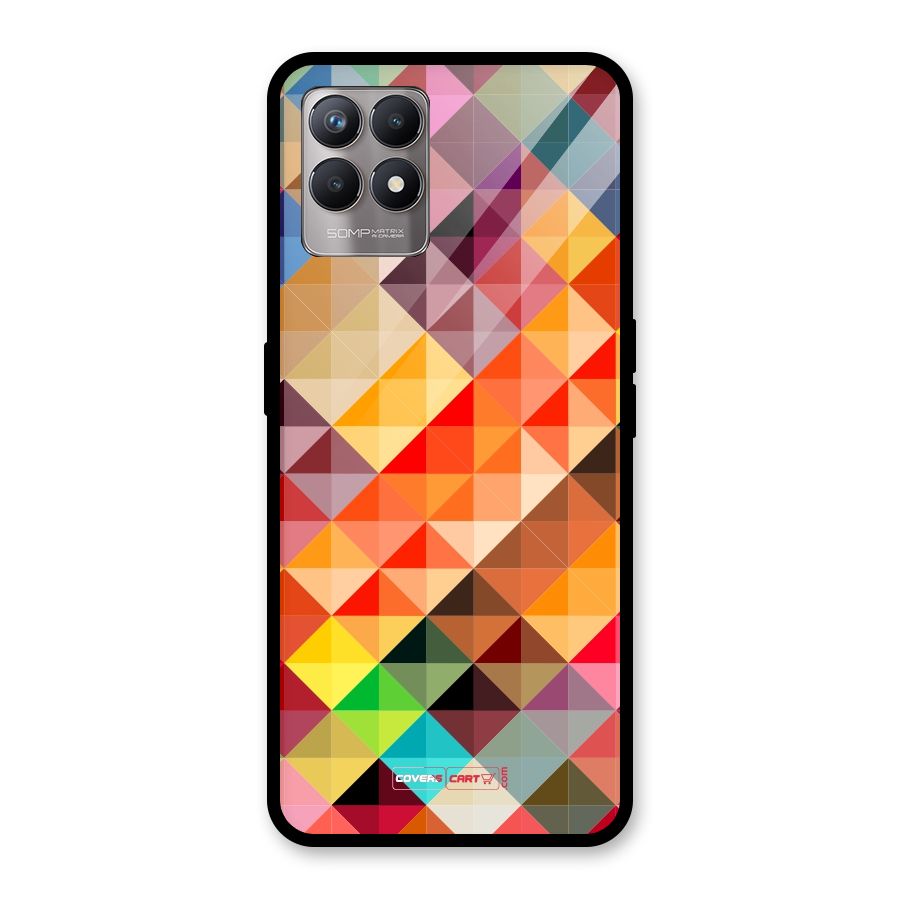 Colorful Cubes Glass Back Case for Realme 8i