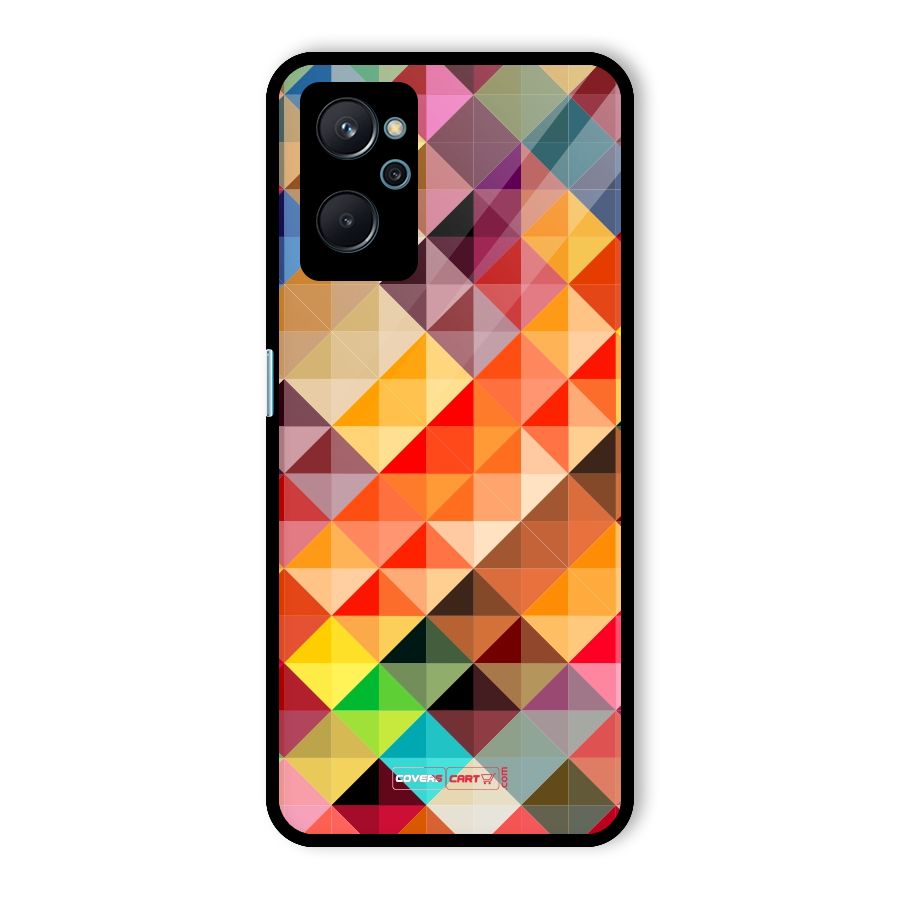 Colorful Cubes Glass Back Case for Realme 9i
