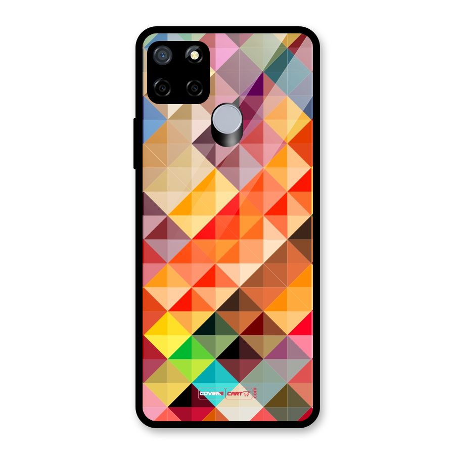 Colorful Cubes Glass Back Case for Realme C12