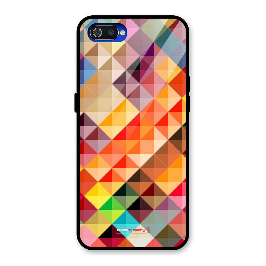 Colorful Cubes Glass Back Case for Realme C2