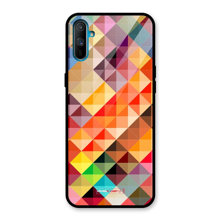 Colorful Cubes Glass Back Case for Realme C3