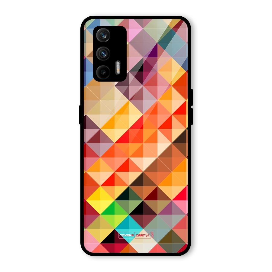 Colorful Cubes Glass Back Case for Realme GT 5G