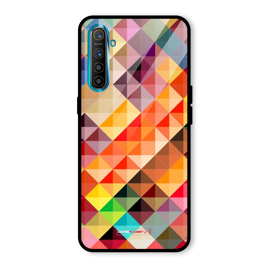Colorful Cubes Glass Back Case for Realme X2