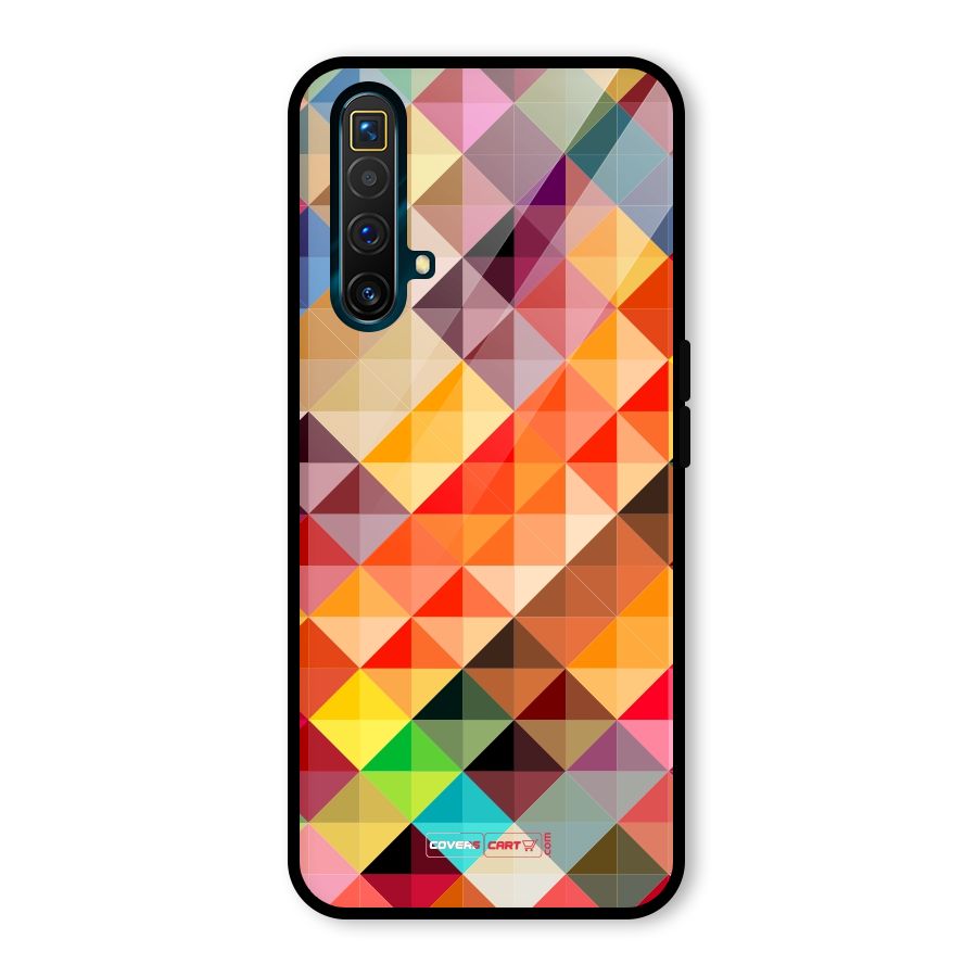Colorful Cubes Glass Back Case for Realme X3 SuperZoom