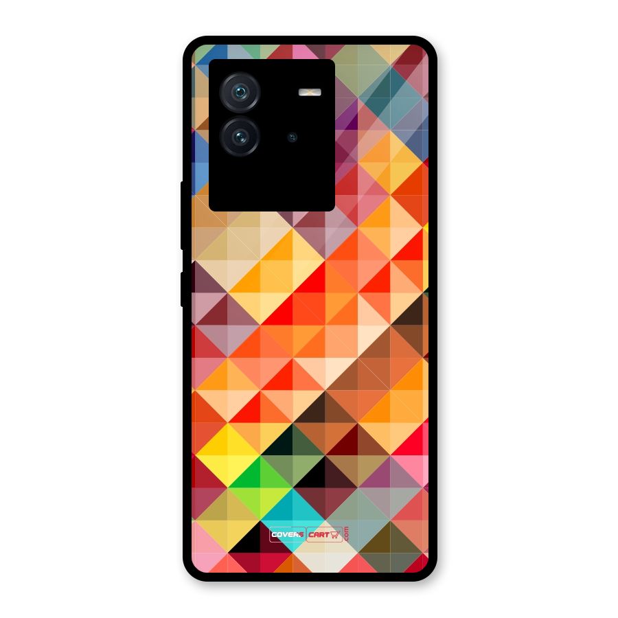 Colorful Cubes Glass Back Case for Vivo iQOO Neo 6 5G