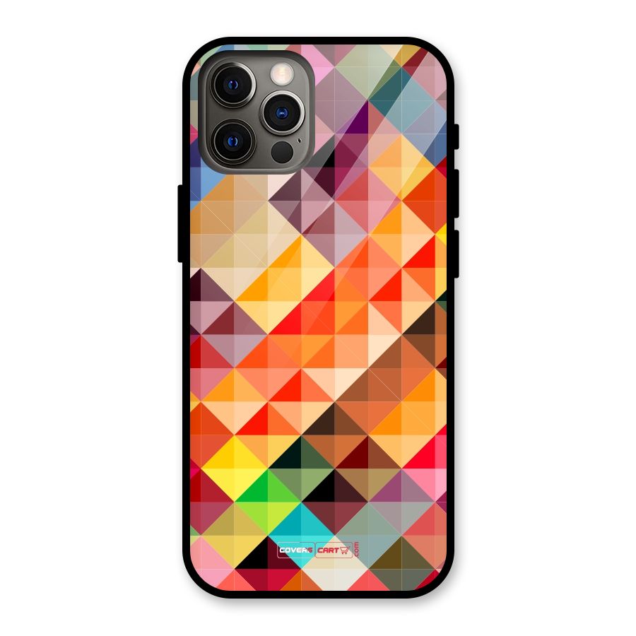 Colorful Cubes Glass Back Case for iPhone 12 Pro