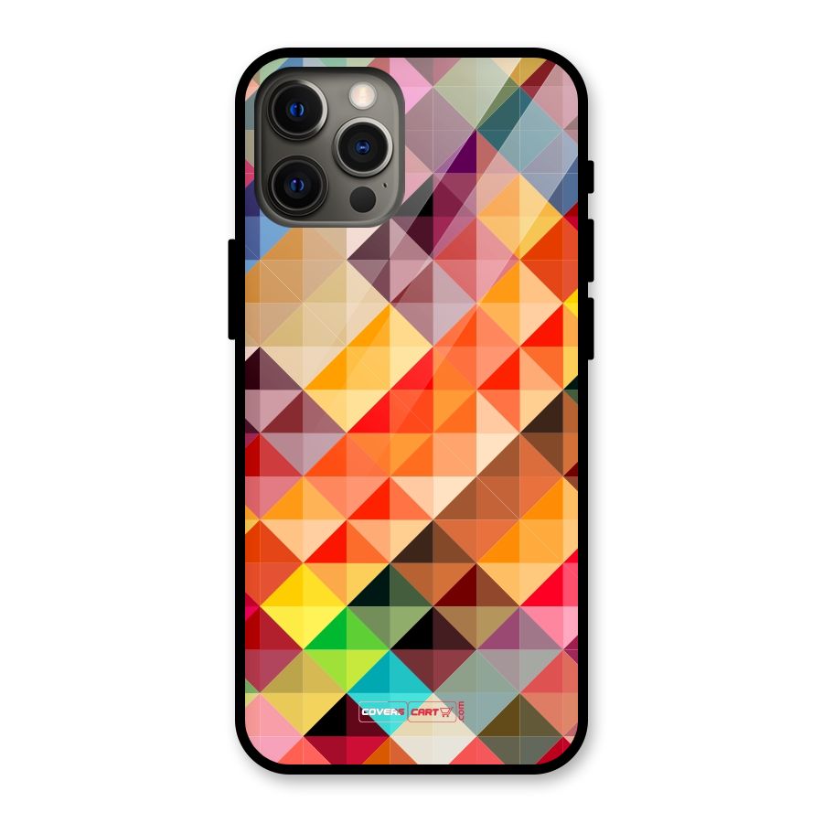Colorful Cubes Glass Back Case for iPhone 12 Pro Max