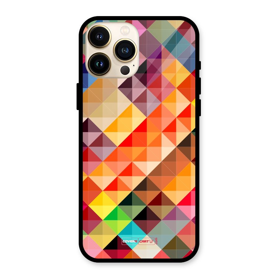 Colorful Cubes Glass Back Case for iPhone 13 Pro Max