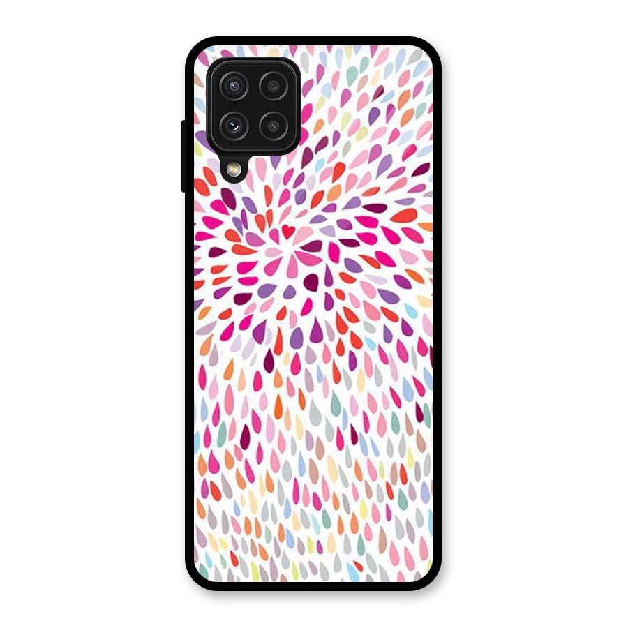 Colorful Decorative Pattern Glass Back Case for Galaxy A22 4G