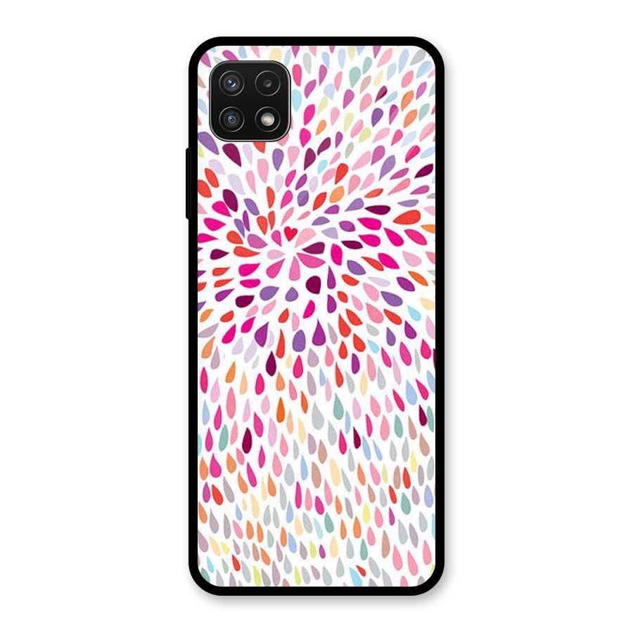 Colorful Decorative Pattern Glass Back Case for Galaxy A22 5G