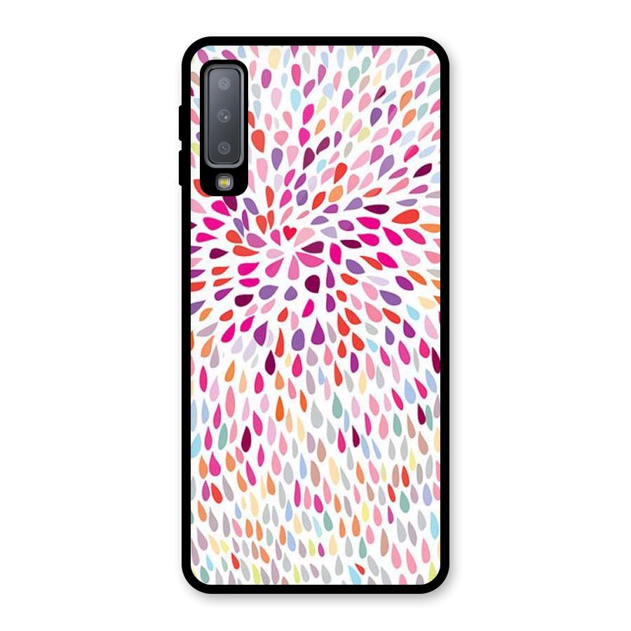 Colorful Decorative Pattern Glass Back Case for Galaxy A7 (2018)