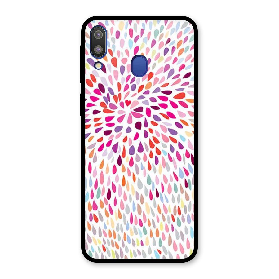 Colorful Decorative Pattern Glass Back Case for Galaxy M20