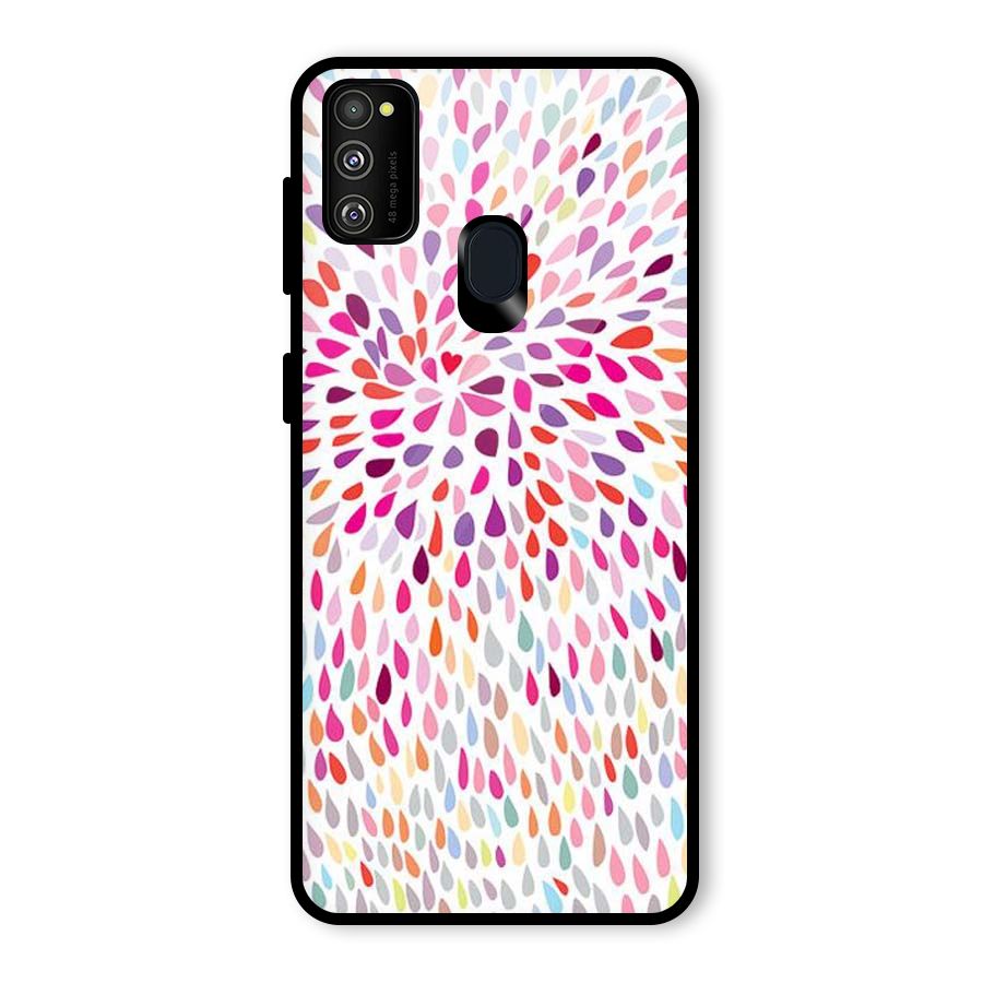 Colorful Decorative Pattern Glass Back Case for Galaxy M30s