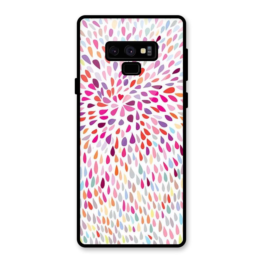 Colorful Decorative Pattern Glass Back Case for Galaxy Note 9