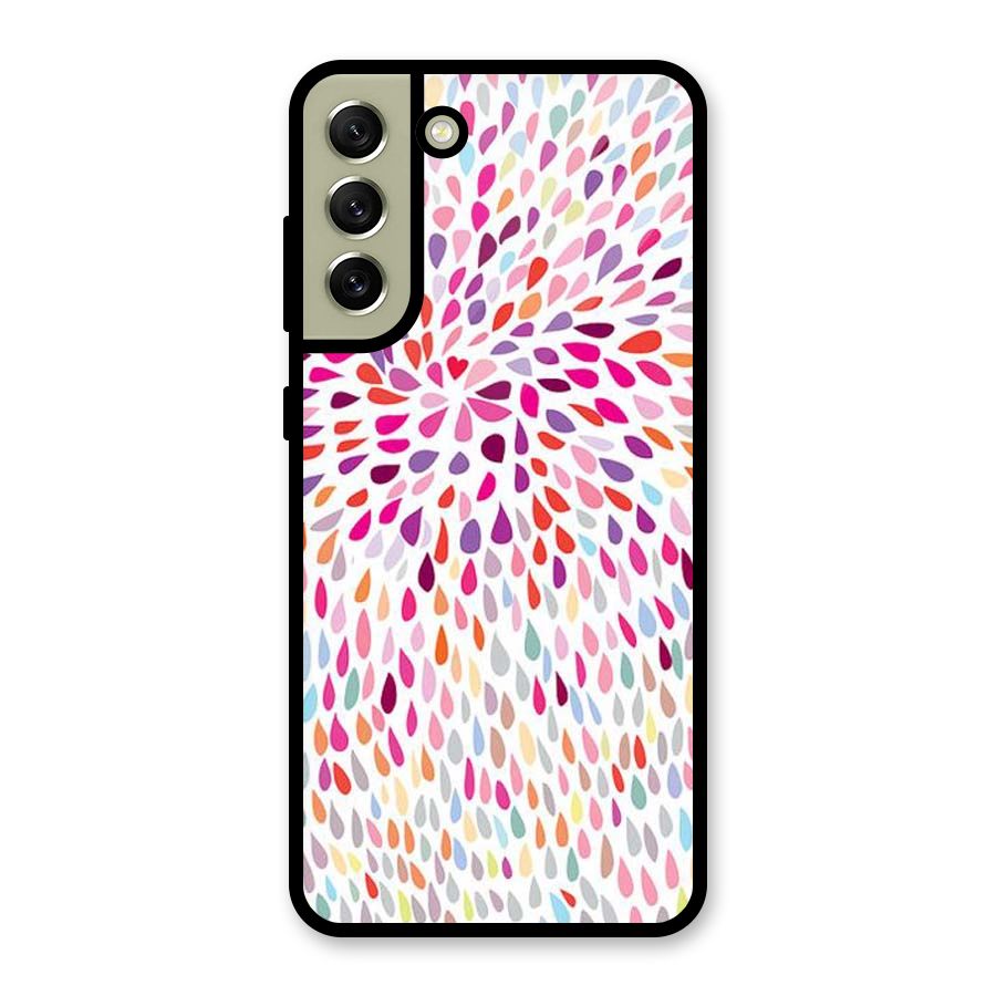 Colorful Decorative Pattern Glass Back Case for Galaxy S21 FE 5G