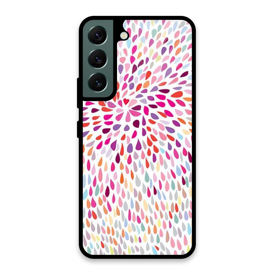 Colorful Decorative Pattern Glass Back Case for Galaxy S22 5G