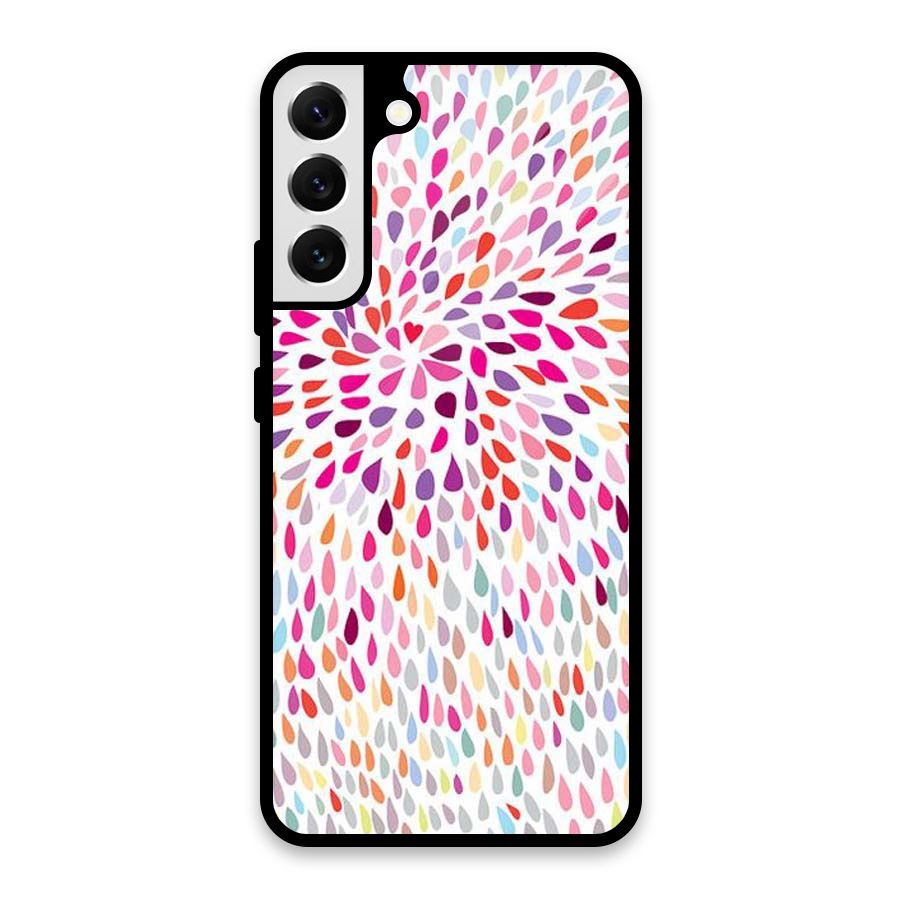 Colorful Decorative Pattern Glass Back Case for Galaxy S22 Plus 5G