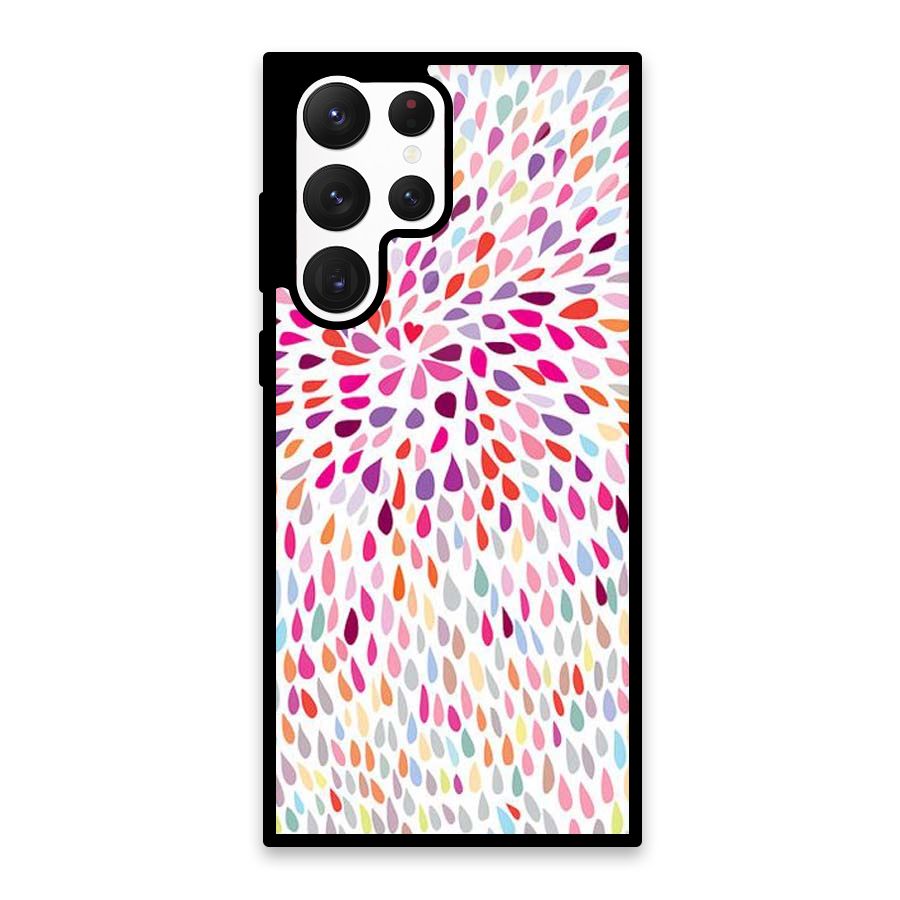 Colorful Decorative Pattern Glass Back Case for Galaxy S22 Ultra 5G