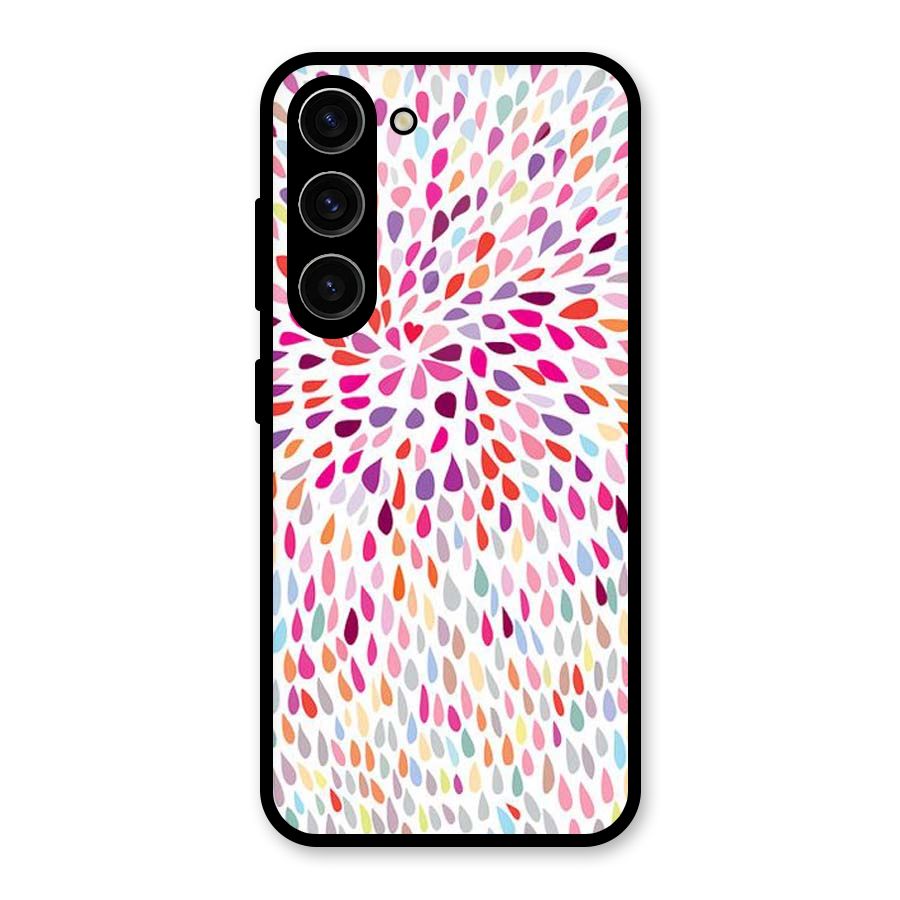 Colorful Decorative Pattern Glass Back Case for Galaxy S23