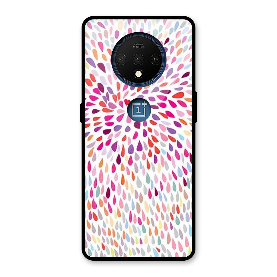 Colorful Decorative Pattern Glass Back Case for OnePlus 7T