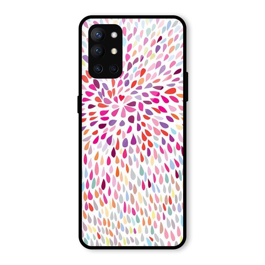 Colorful Decorative Pattern Glass Back Case for OnePlus 9R