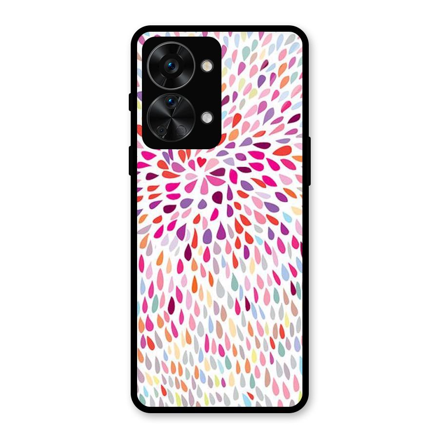 Colorful Decorative Pattern Glass Back Case for OnePlus Nord 2T