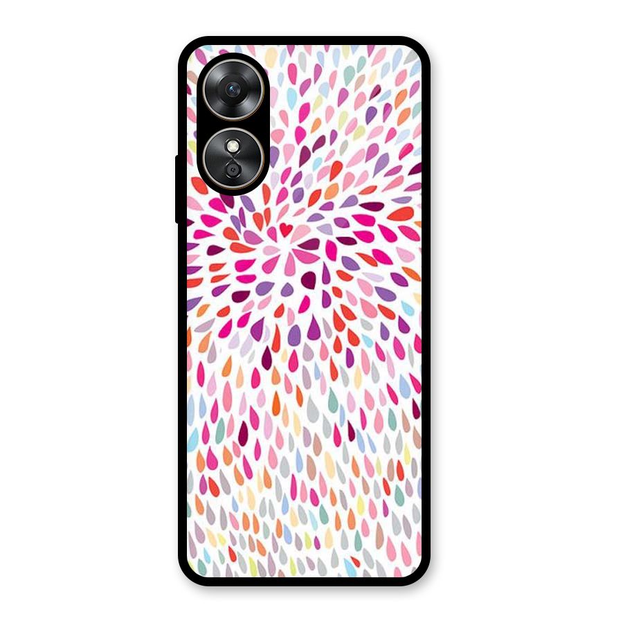 Colorful Decorative Pattern Glass Back Case for Oppo A17