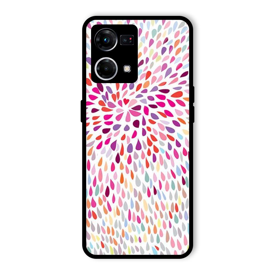 Colorful Decorative Pattern Glass Back Case for Oppo F21 Pro 4G