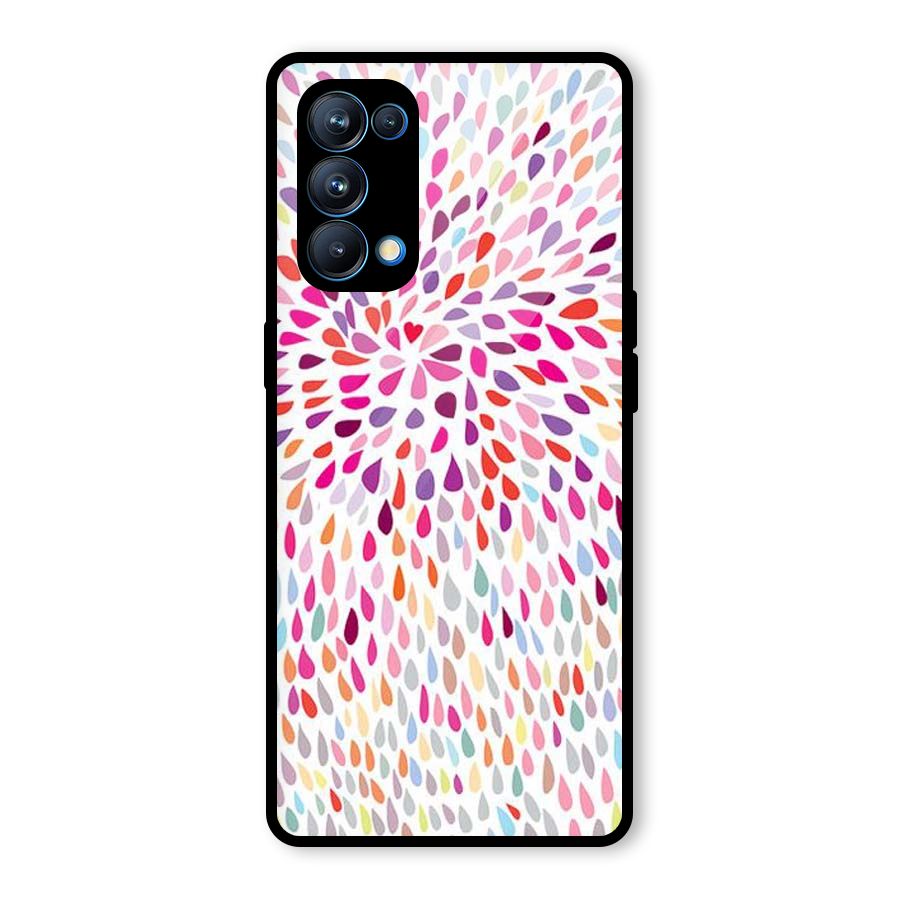 Colorful Decorative Pattern Glass Back Case for Oppo Reno5 Pro 5G