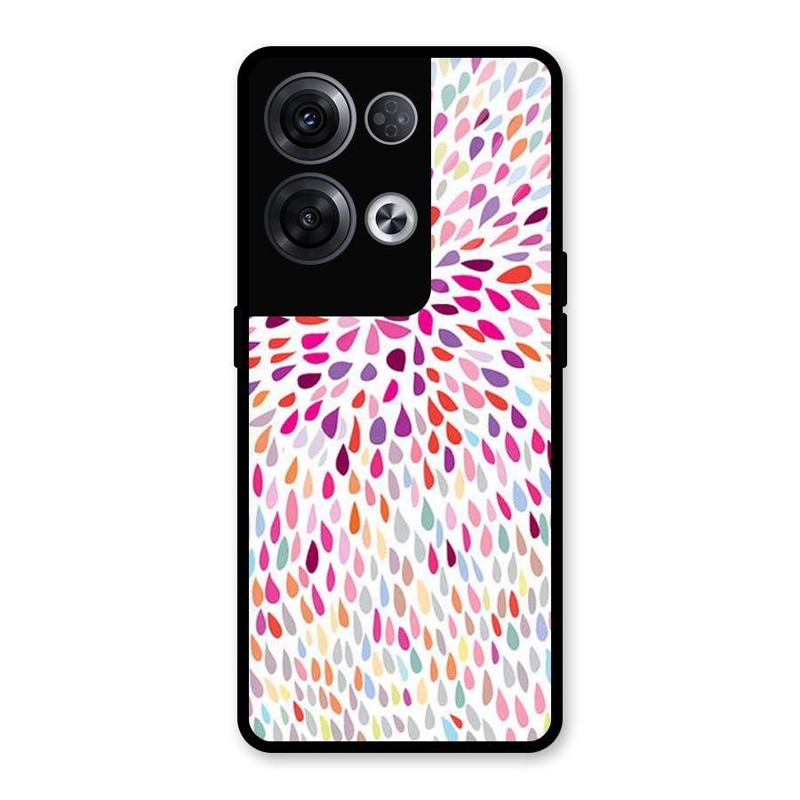 Colorful Decorative Pattern Glass Back Case for Oppo Reno8 Pro 5G