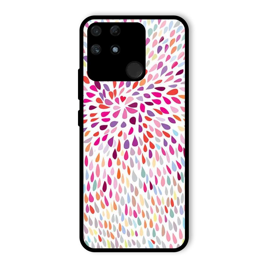 Colorful Decorative Pattern Glass Back Case for Realme Narzo 50A