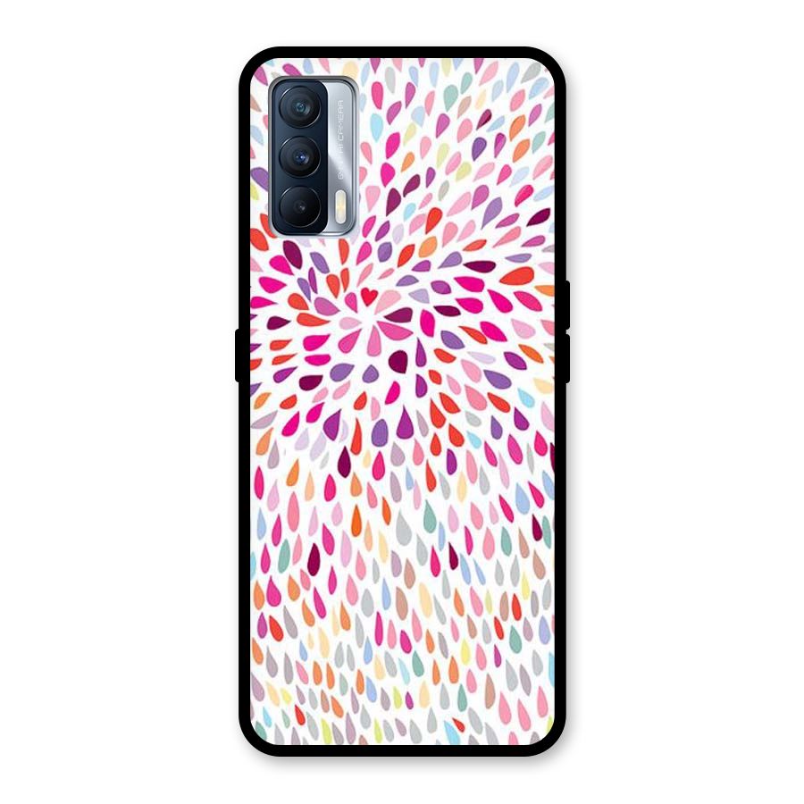 Colorful Decorative Pattern Glass Back Case for Realme X7