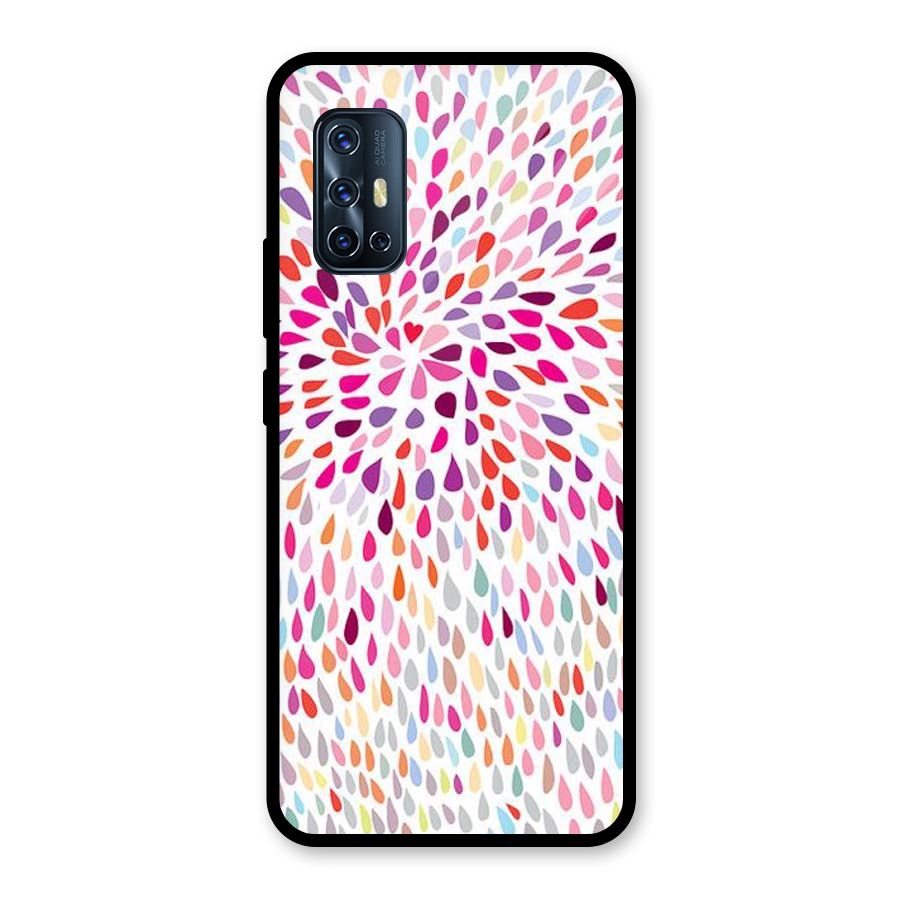 Colorful Decorative Pattern Glass Back Case for Vivo V17