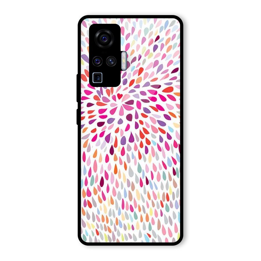 Colorful Decorative Pattern Glass Back Case for Vivo X50 Pro